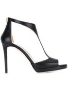 Jimmy Choo Lana 100 Sandals, Women's, Size: 37.5, Black, Nappa Leather/leather