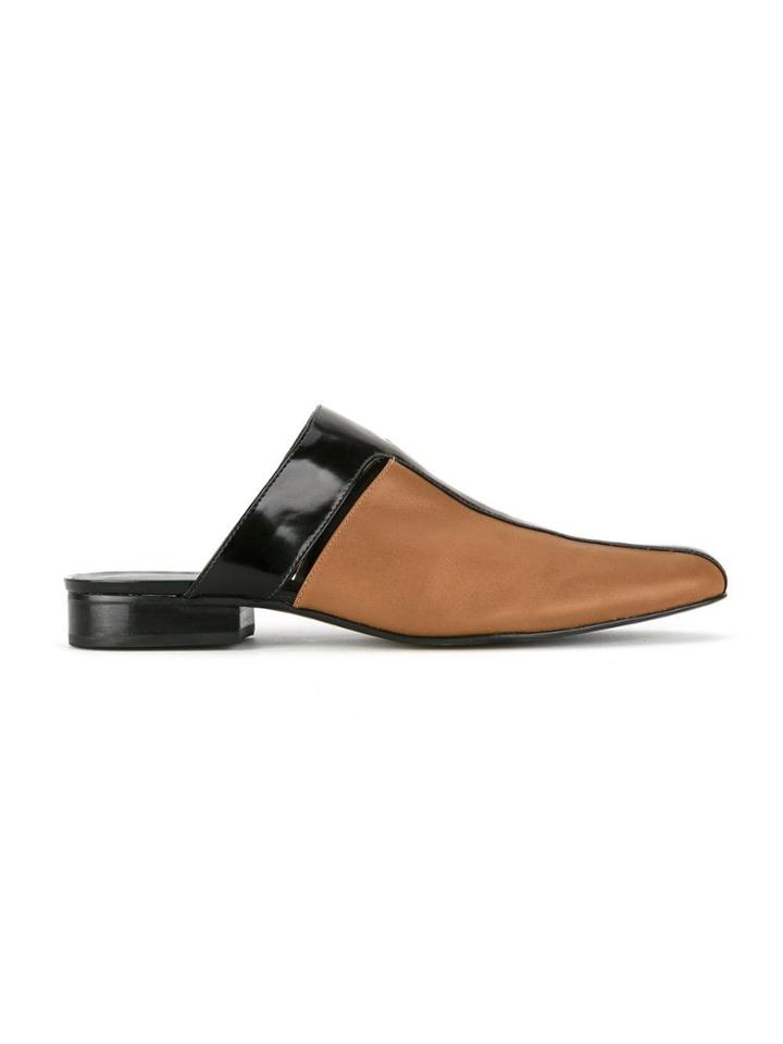 Gloria Coelho Leather Mules - Brown