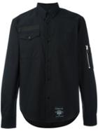 Fred Perry X Art Comes First Pocket Detail Oxford Shirt, Men's, Size: 40, Black, Cotton