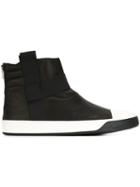 Lost & Found Ria Dunn Contrasting Toe Cap Hi-tops, Men's, Size: 40, Black, Leather/rubber