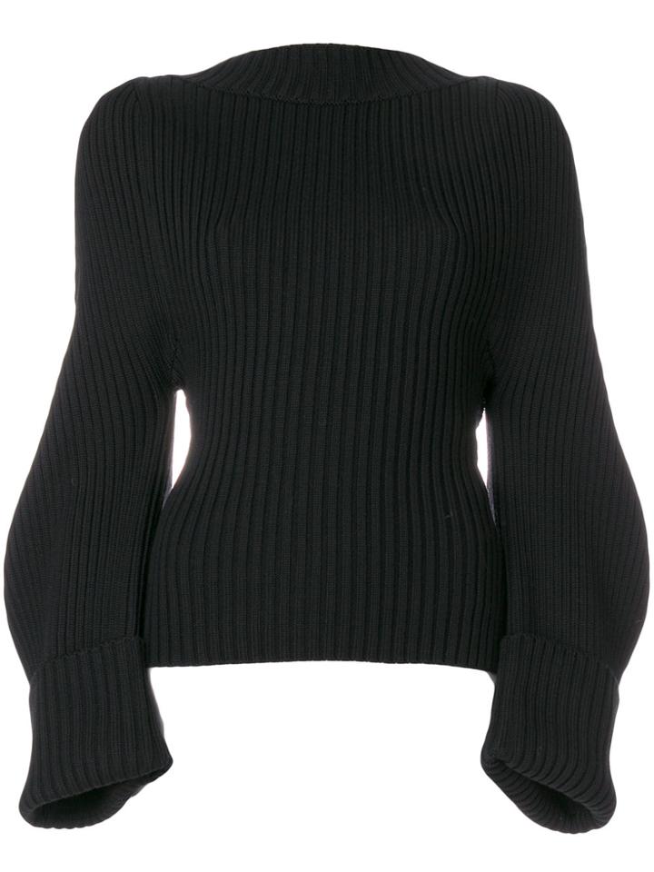 Jacquemus Ribbed Bolero Jumper - Black