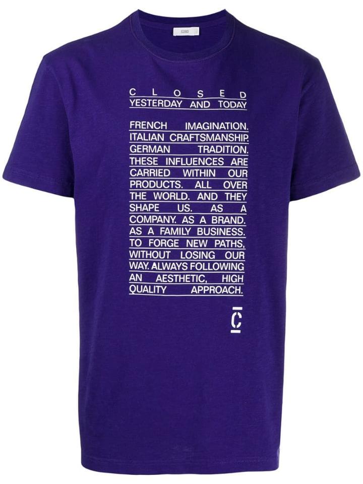 Closed Yesterday And Today T-shirt - Purple