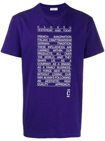 Closed Yesterday And Today T-shirt - Purple