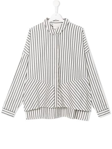 Une Fille Striped Shirt, Girl's, Size: 14 Yrs, White