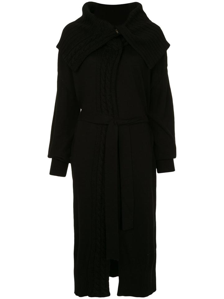 Maison Mihara Yasuhiro Chunky Belted Cardigan - Black