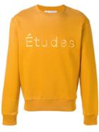 Études Logo Sweatshirt, Men's, Size: Small, Yellow/orange, Cotton/polyester