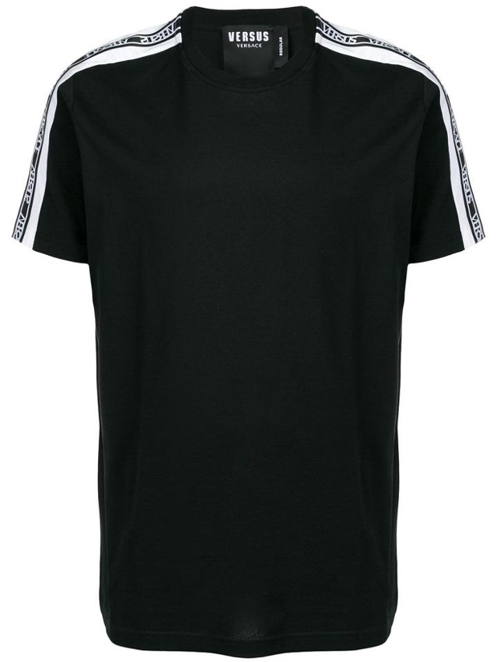 Versus Logo Stripe T-shirt - Black