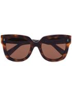 Chimi Tortoiseshell-effect Square Sunglasses - Brown