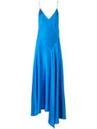 Dkny Asymmetric Slip Dress, Women's, Size: Small, Blue, Triacetate/polyester