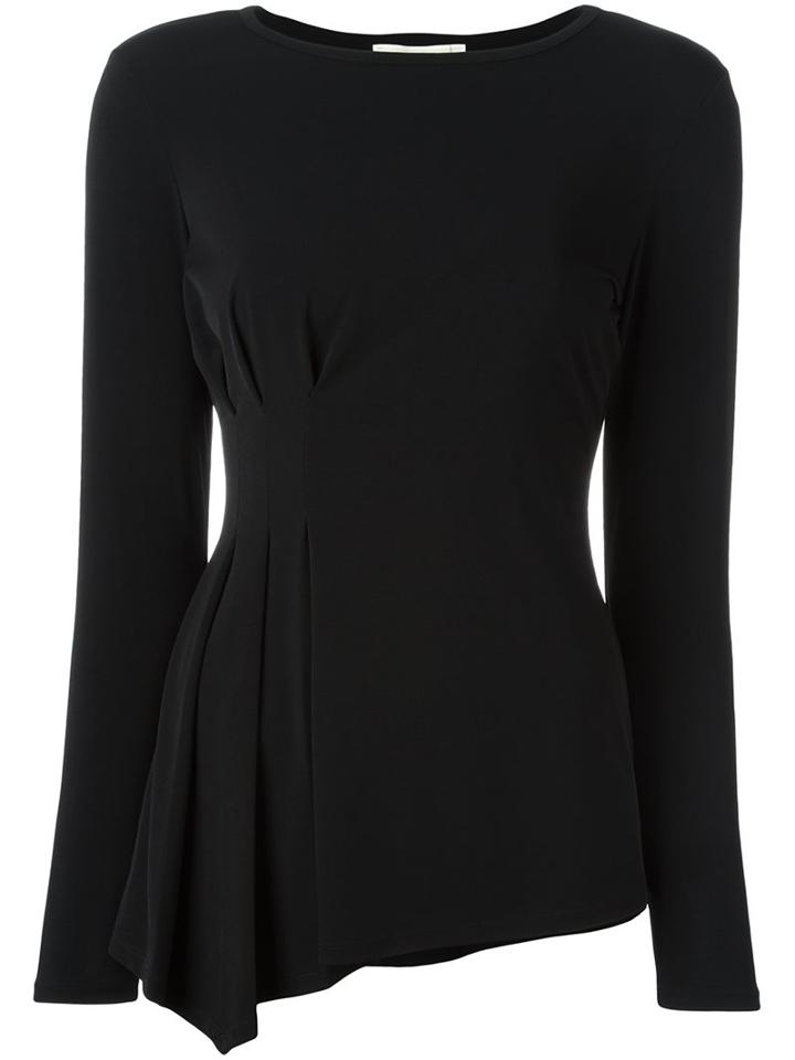 Michael Michael Kors Gathered Detail Longsleeved Top, Women's, Size: Xs, Black, Polyester/spandex/elastane