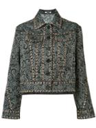 Jourden Paisley Stud Jacket, Women's, Size: 40, Black, Polyester