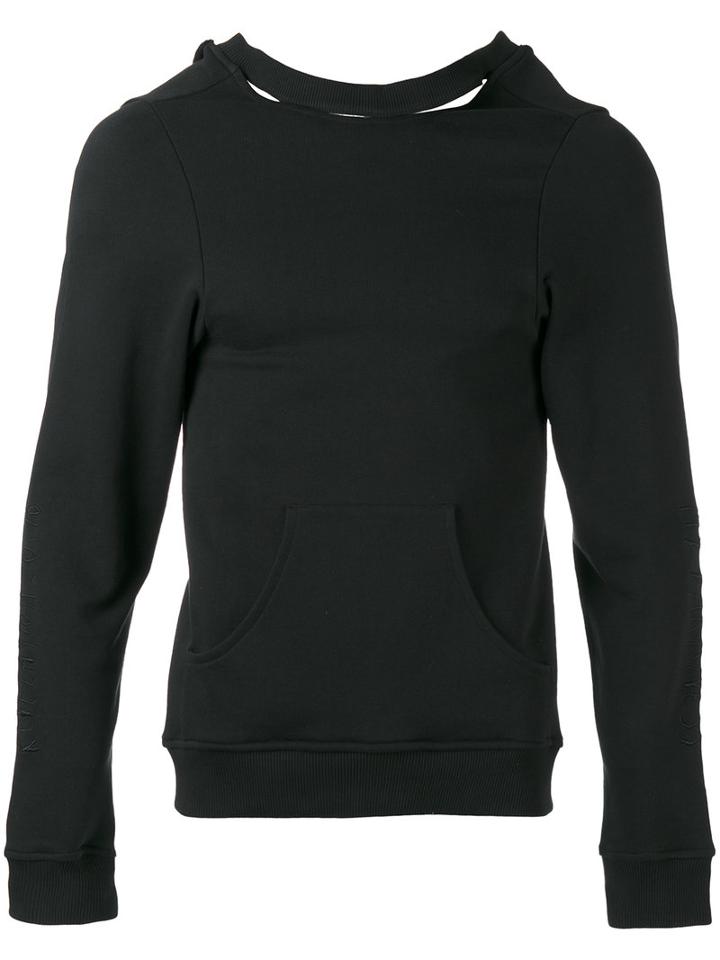 Dust Split-open Back Sweatshirt, Adult Unisex, Size: Xs, Black, Cotton