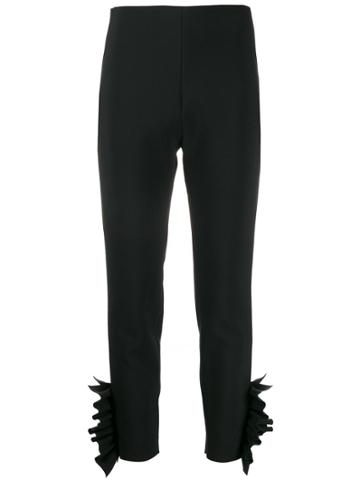 Carmen March Ruffled Detail Trousers - Black