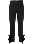 Carmen March Ruffled Detail Trousers - Black