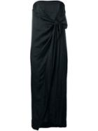 Cédric Charlier Strapless Knotted Dress - Black