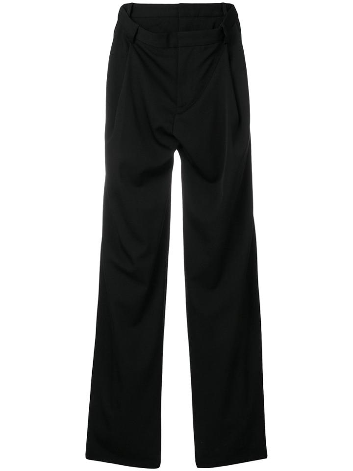 Y / Project Double Waistband Trousers - Black