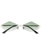 Anna Karin Karlsson Crystal Nest Triangle Sunglasses - Silver
