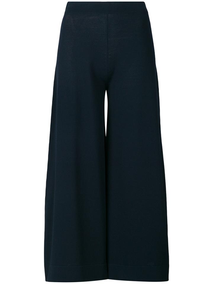 D.exterior High-waist Cropped Trousers - Blue