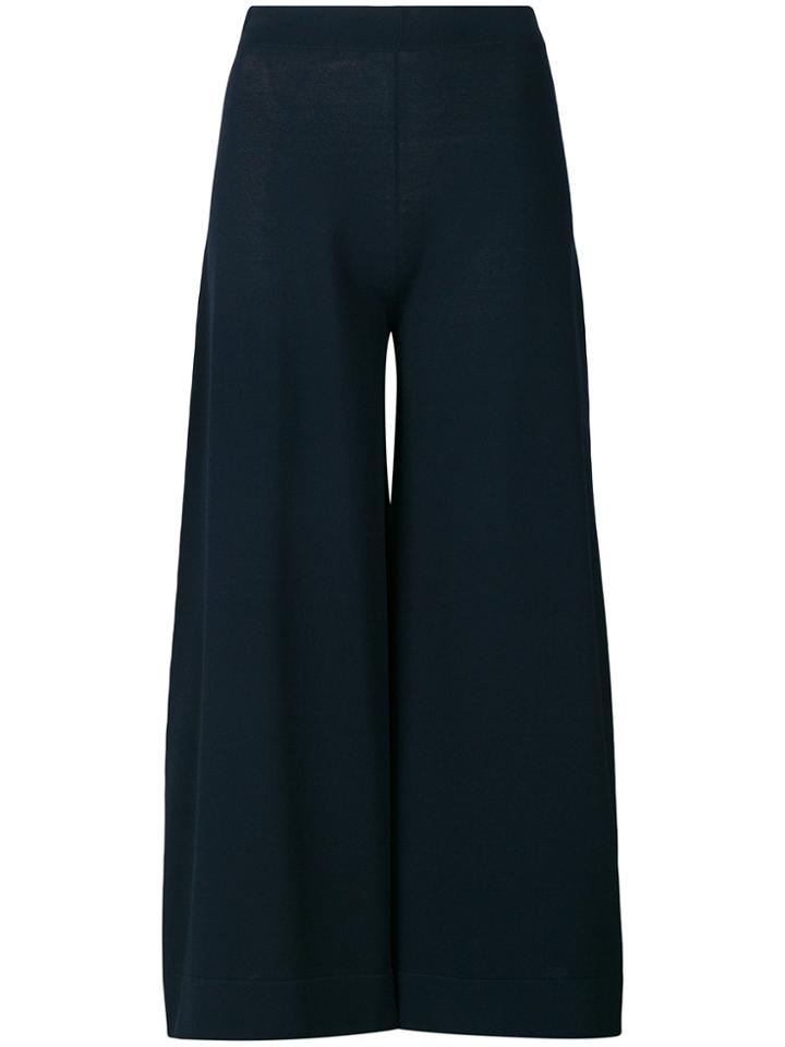 D.exterior High-waist Cropped Trousers - Blue