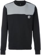 Versus Chest Plaque Sweatshirt, Men's, Size: Medium, Black, Cotton/nylon/spandex/elastane
