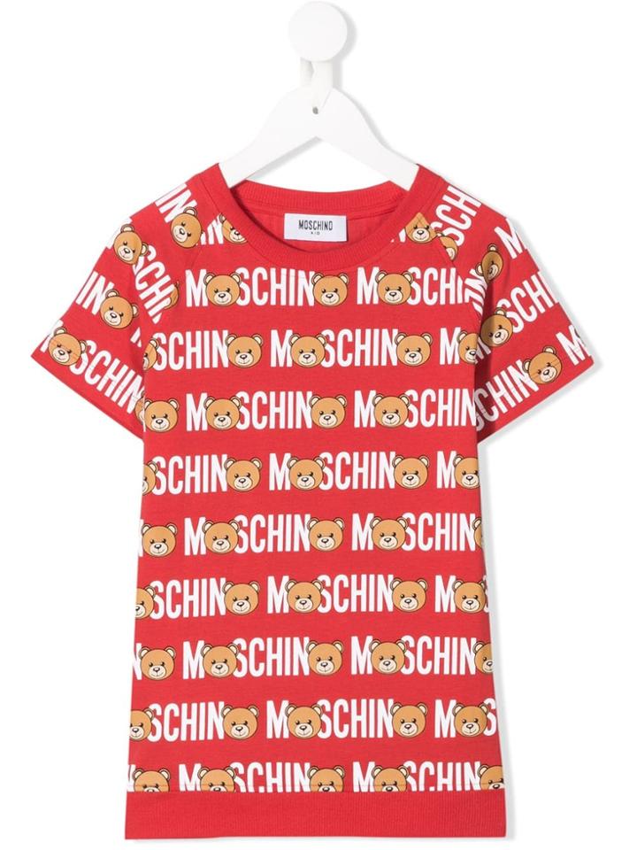 Moschino Kids Teen Toy Lettering Print T-shirt - Red