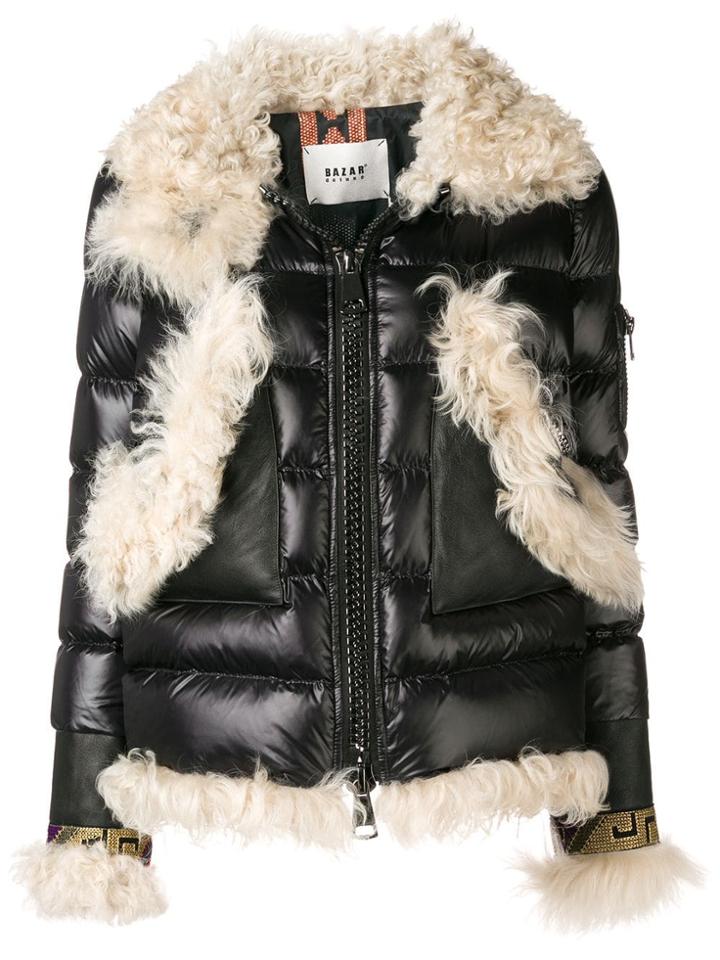 Bazar Deluxe Padded Trimmed Coat - Black
