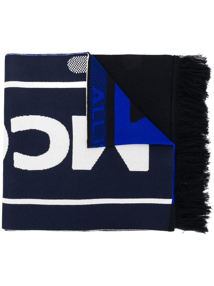 Stella Mccartney Monogram Knitted Scarf - Blue