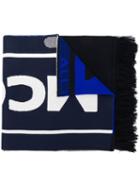 Stella Mccartney Monogram Knitted Scarf - Blue