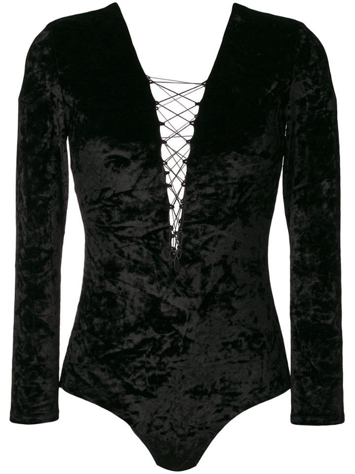 Off-white Low-cut Long-sleeved Body - Black