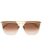 Alexander Mcqueen Eyewear Tinted Bar Sunglasses - Metallic