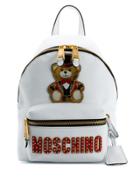 Moschino Bear Logo Backpack - White