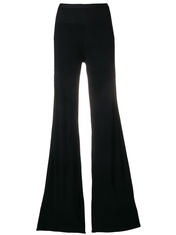 Rick Owens High-waisted Flared Trousers - Black
