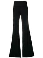 Rick Owens High-waisted Flared Trousers - Black