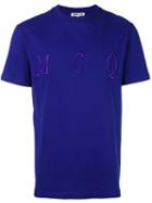 Mcq Alexander Mcqueen Embroidered Logo T-shirt, Men's, Size: Xl, Blue, Cotton