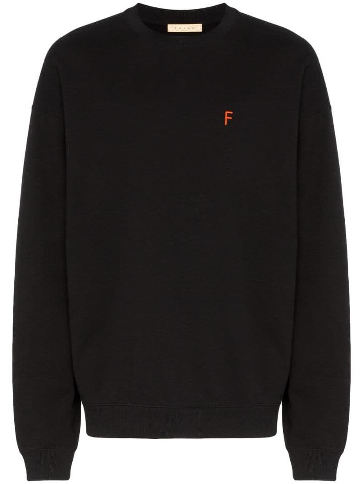 Futur Embroidered Outline Sweatshirt - Black