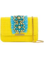 Emanuela Caruso Floral Embellished Bag - Yellow & Orange
