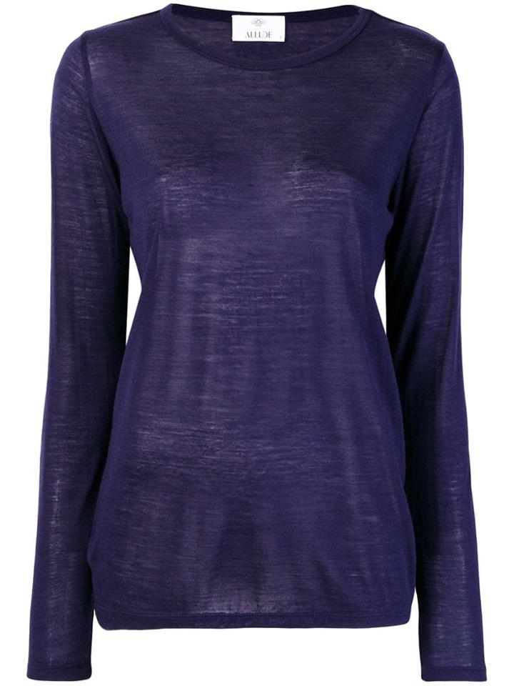 Allude Long-sleeved T-shirt - Blue