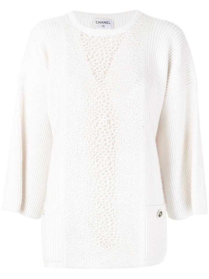 Chanel Vintage Cashmere Cutout Jumper - Nude & Neutrals