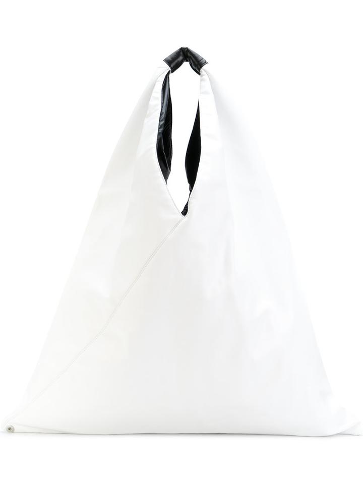 Mm6 Maison Margiela - Triangle Tote - Women - Polyester/polyurethane/viscose - One Size, White, Polyester/polyurethane/viscose