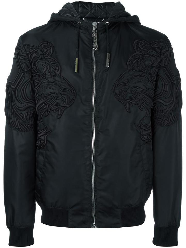 Philipp Plein Unpleasant Jacket, Men's, Size: Xl, Black, Polyamide/cotton/spandex/elastane
