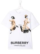 Burberry Kids Printed T-shirt - White