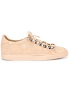 Toga Pulla Lace Up Studded Trainers - Nude & Neutrals