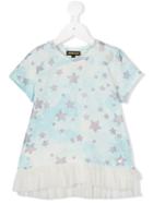 Roberto Cavalli Kids Star Print T-shirt, Girl's, Size: 10 Yrs, Blue