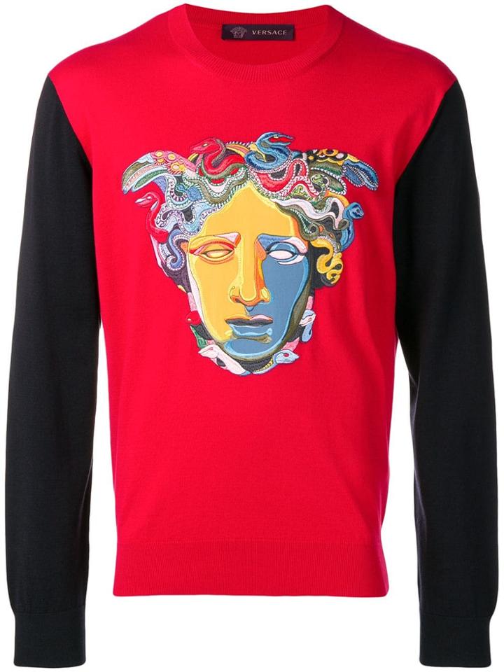 Versace Embroidered Medusa Jumper