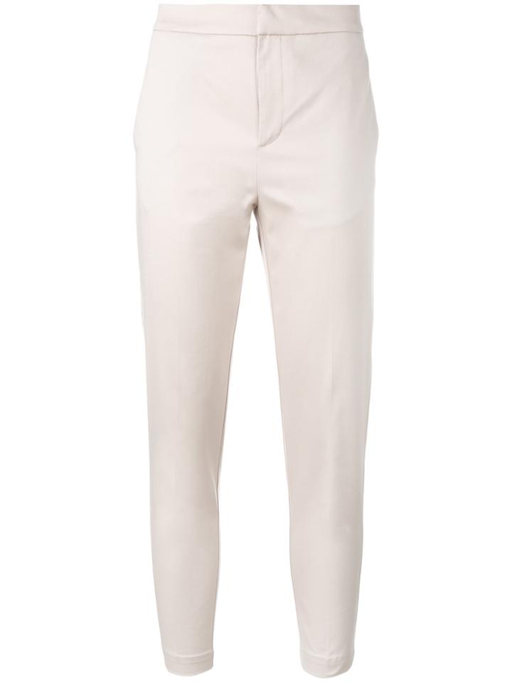 Eleventy Cropped Trousers - Nude & Neutrals