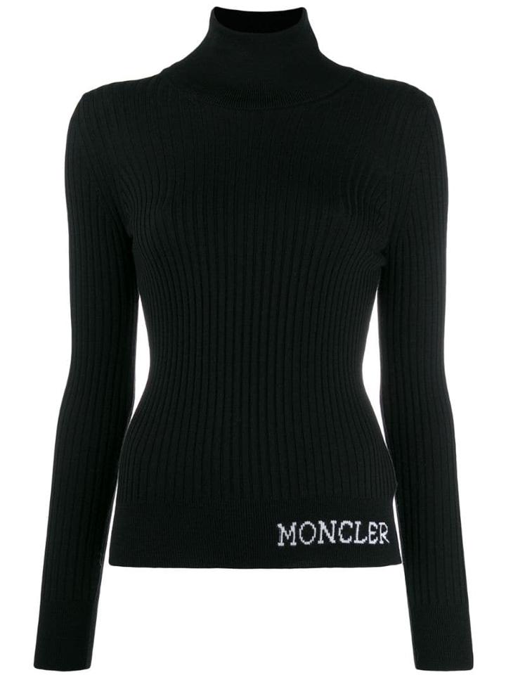 Moncler Ribbed Turtle Neck Jumper - Black