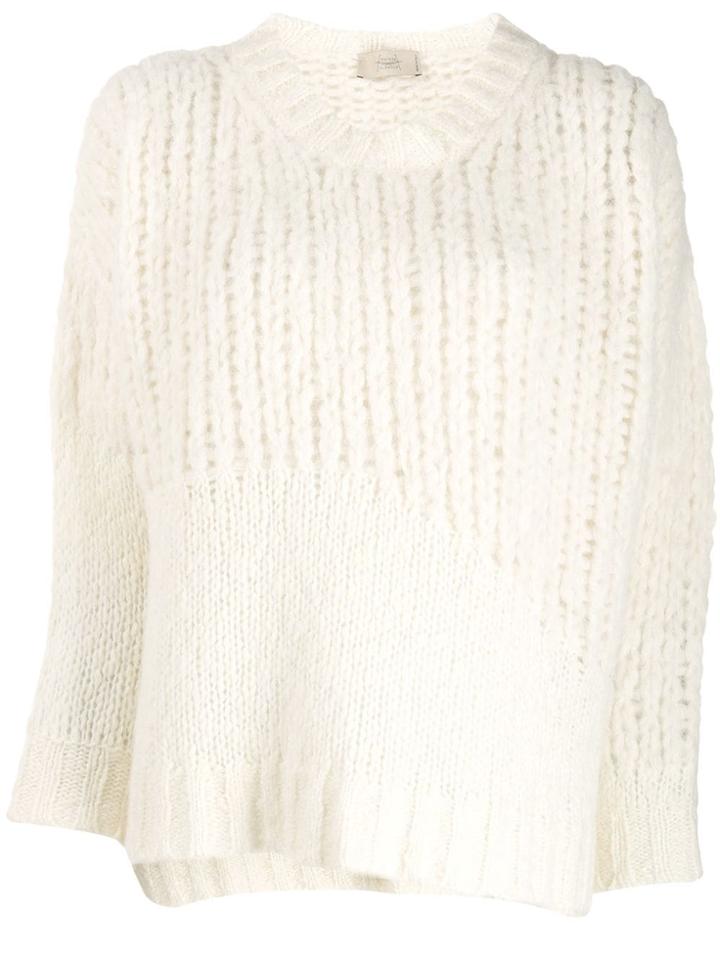 Maison Flaneur Long-sleeve Knitted Sweater - White