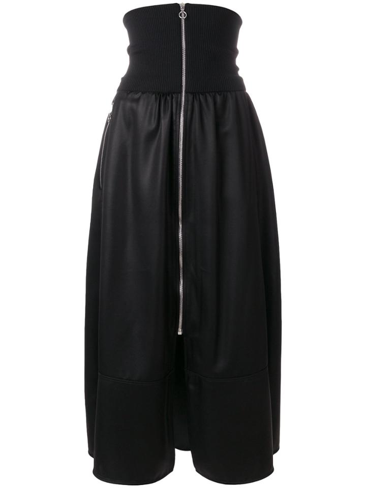 Paco Rabanne Zip Front Skirt - Black