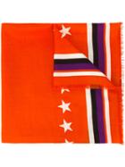 Givenchy 17 Print Scarf, Women's, Yellow/orange, Silk/virgin Wool