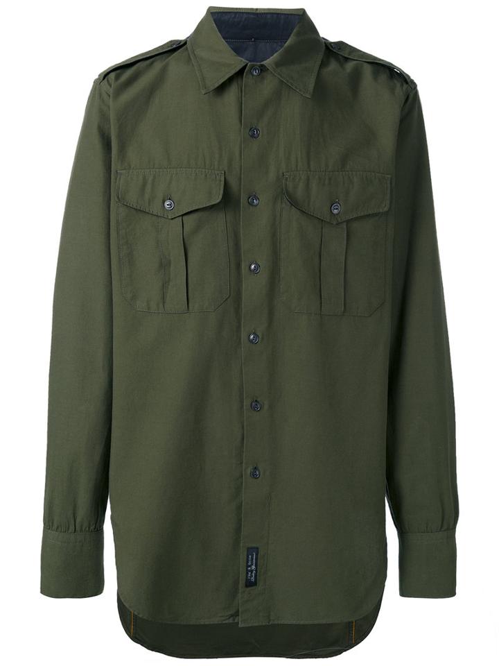 Rag & Bone Chest Pocket Shirt, Men's, Size: Large, Green, Cotton